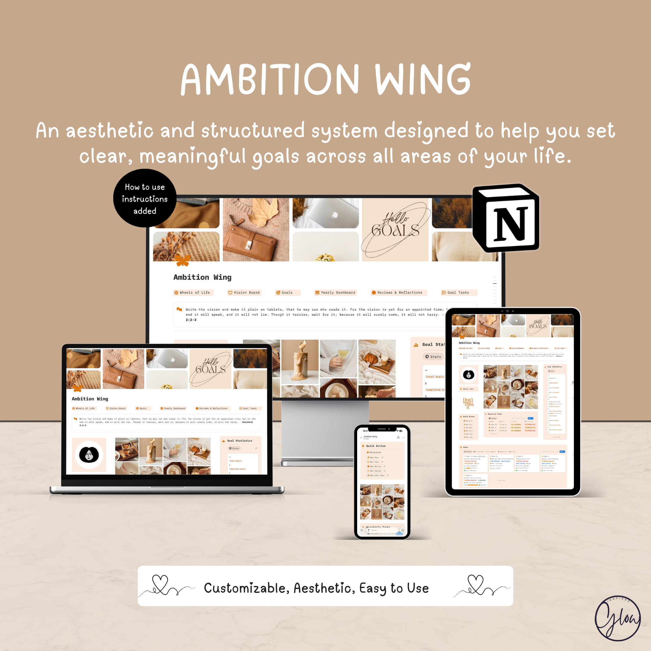 Ambition Wing Notion Template preview