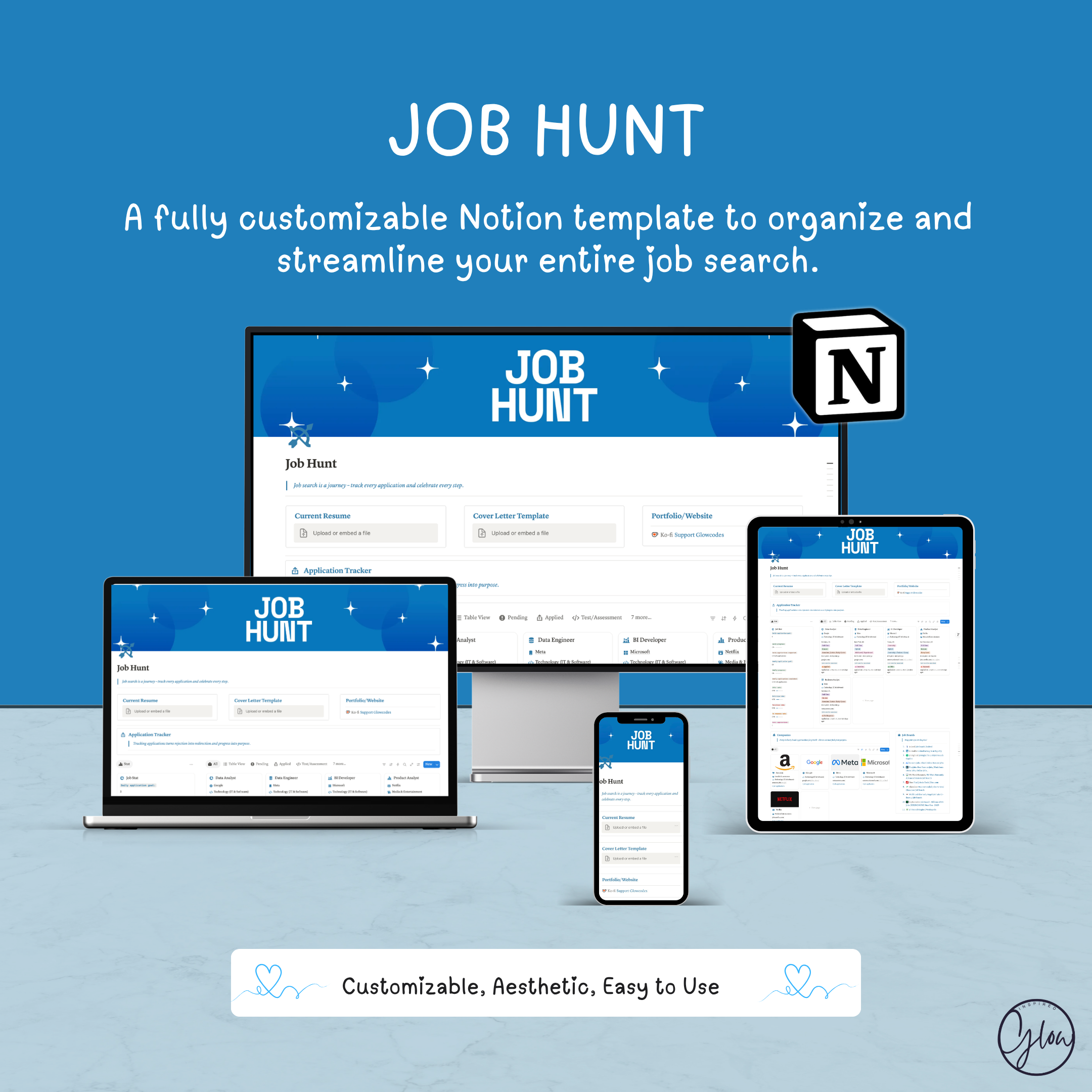 Job Hunt Notion Template preview
