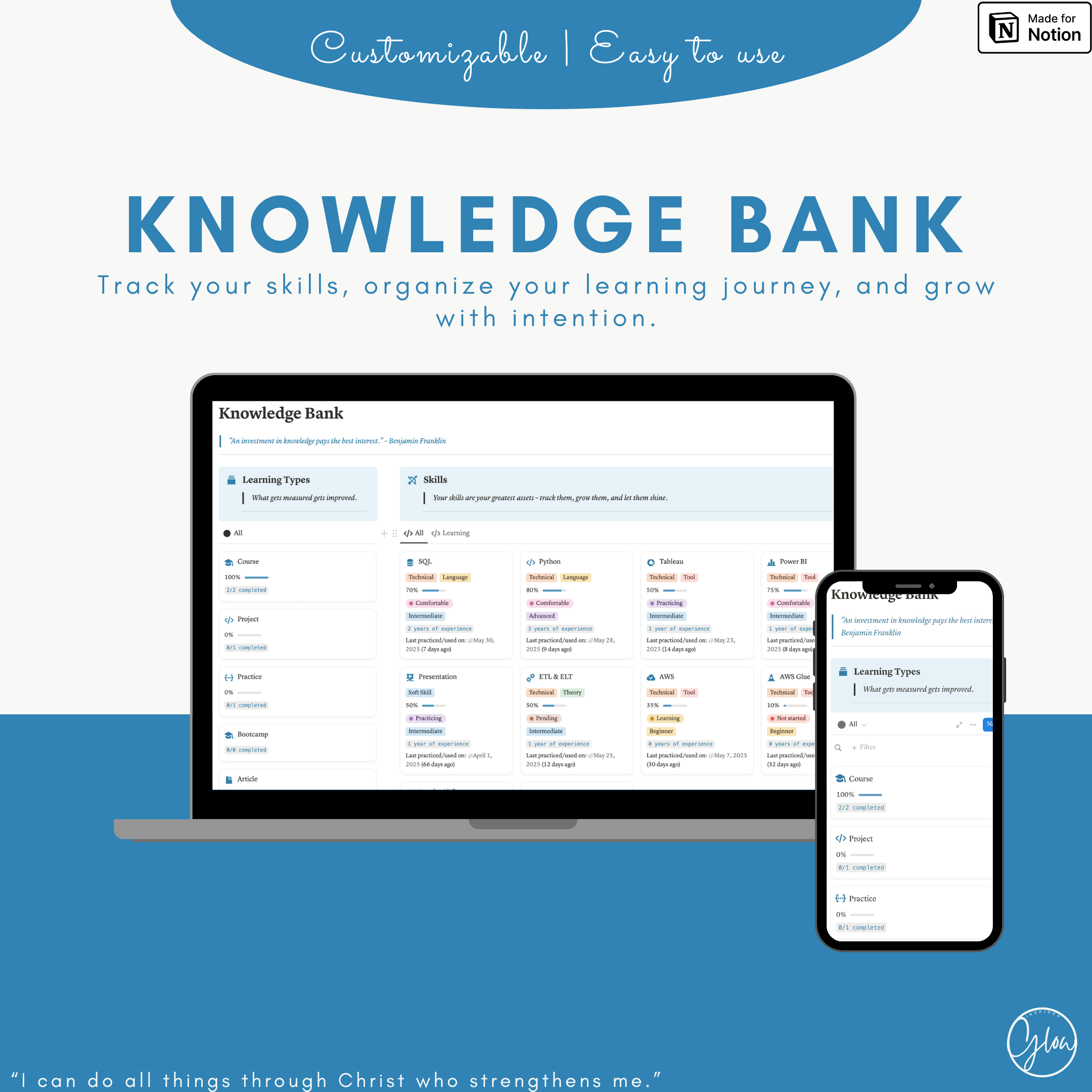 Knowledge Bank Notion Template preview
