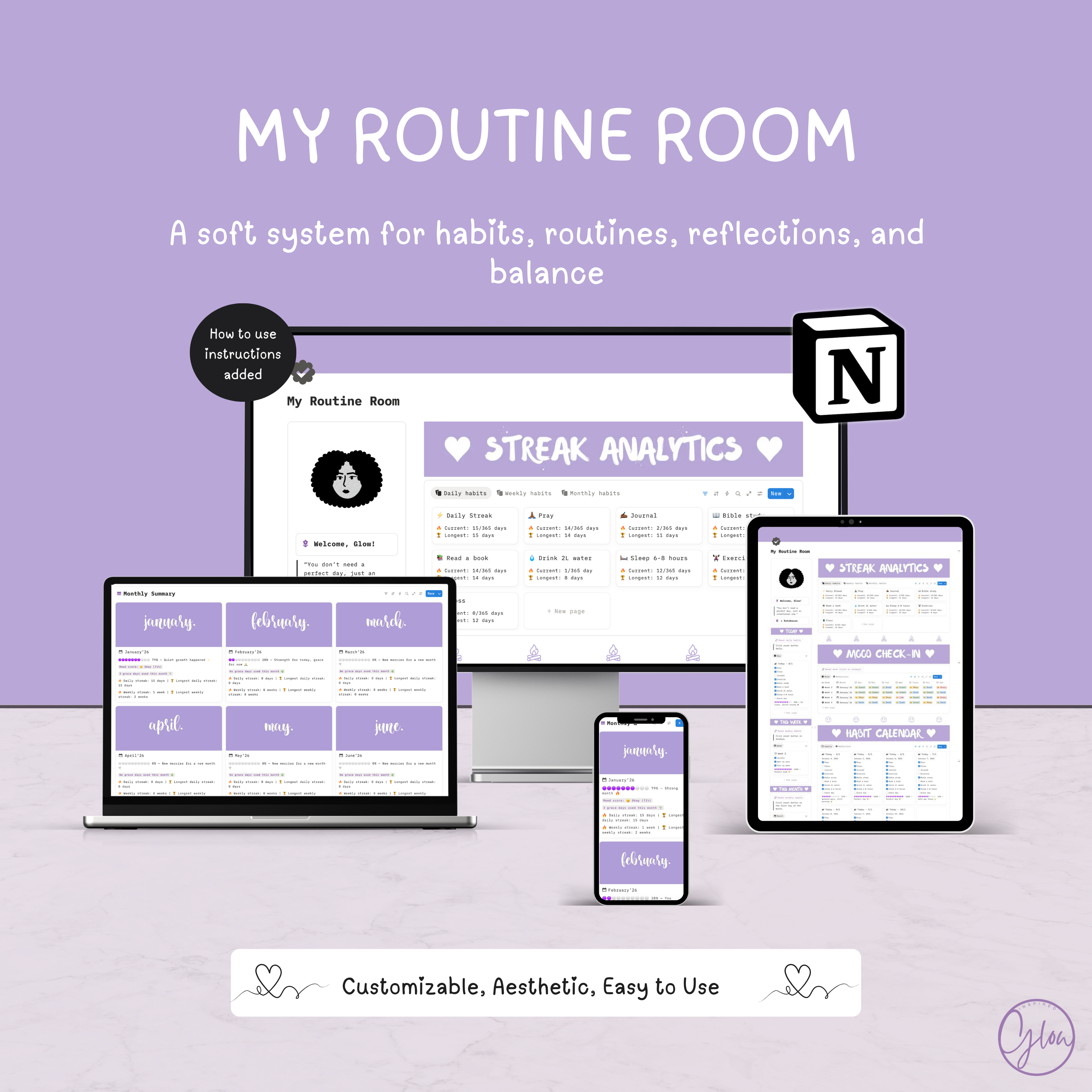 Routine Room Notion Template preview